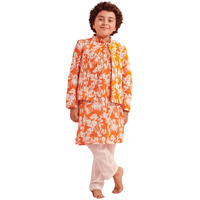 Pspeaches Boys Floral Regular Kurta With Pyjamas (10-12Years)