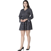 Dhruvi Trendz Women's Rayon A-Line Knee-Length Dt-Wd-1008 (Dt-Wd-1008_Black_S)