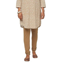 Fabindia Women's Cotton Churidar (2103222Beige_Beige