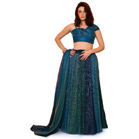 Purvaja Women Polyester Blend Semi-Stitched Lehenga Choli (Liya-Multi_Multicolour_Free Size)