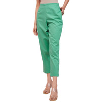 Fabindia Women's Regular Casual Pants (2124217Turquoise_Turquoise