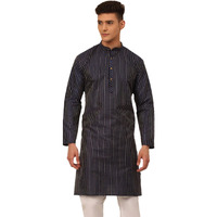 Jompers Men's Embroidered Design Kurtas (Navy, L)