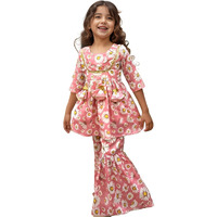 A.T.U.N. (All Things Uber Nice) A.T.U.N. Girls Ethnic Wear Sharara | Corel Printed Kurta With Sharara Set For Girls