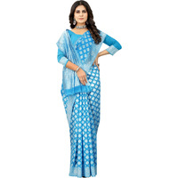 Flosive Women's Beautiful Kanjivaram Silk Saree With Zari Weaving With Blouse (Firozi)