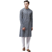 See Designs Cotton Regular Mens Kurta (14647454_Blue_Xxl)