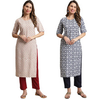 Tee Projekt Crepe Printed Kurta & Pant Set For Women Ethnic Wear Casual Wear Kurta Set