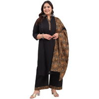 Tissu Women's Plus Size Black Pure Cotton Kurta & Palazzo With Printed Dupatta (T-Plus-732_Black_6Xl)