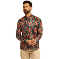 Sojanya (Since 1958 Men's Cotton Linen Abstract Print Multicolor Only Short Kurta