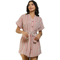 Greciilooks Rayon Mid-Thigh Length One Piece Maxi Bodycon Dresses Midi Dress For Women (Gl-Wd1224_Red