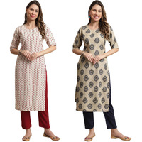 Tee Projekt Printed Crepe Kurti & Pant Set For Women Festival Wear For Women