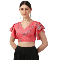 Oomph! Pink Readymade Cotton Blouse For Women - Rbbl268L
