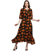 Tee Projekt Women Stylish Maxi Dress|Elegant Graceful Georgette Dress