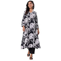 Varanga Women V Neck Bold Floral Printed With Trouser