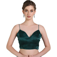Pujia Mills Latest Collection Of 2025 Indian Ethnic Wear Spaghetti Rama Color Stylish Readymade Choli Blouse