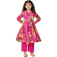 A.T.U.N. (All Things Uber Nice) A.T.U.N. Girls Floral Printed Anarkali Palazzo Set