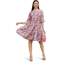 Greciilooks Women's Off Shoulder Dress For Women Tops (Xx-Large, Pink)