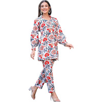 Dhruvi Trendz Womens Rayon Co-Ord Set Regular Fit Casual (Dt-W1748&Tr831_White_S)