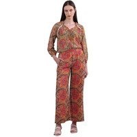 Purvaja Womens Maxi Co-Ords (Razy-012_Yellow_Medium)