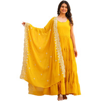 Fashion Basket Pink Georgette Anarkali Kurta For Women