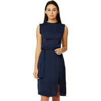 Miss Chase Women's Satin Body Con Dress(Mcpw16D05-87-71-06,Navy Blue,X-Large)