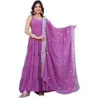 Fashion Basket Pink Georgette Anarkali Kurta For Women