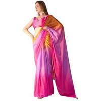Shiv Textiles Women's Chinon Dual Tone Saree(Klis-940-Darkpink)