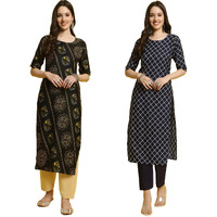 Tee Projekt Straight Kurta & Pant For Women Ethnic Kurta Set For Women (Pack Of 2)
