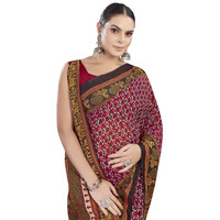 Tamaira Fashion Women's Printed Pure Cotton Mulmul Saree Without Blouse Piece(Ab45_Maroon)