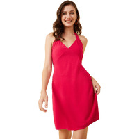 Rare Womens Spandex A-Line Above The Knee Casual Dress (Ep8007C_Pink_S)