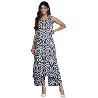 Varanga Womens Pure Cotton Kurta Set (Frl_Vset21205_Blue