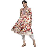 Varanga Womens Cotton Regular Kurta Set (Nv_Vset21015_Off White