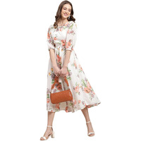 Tee Projekt Women White Rose Garden Maxi Dress