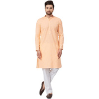 See Designs Cotton Regular Mens Kurta (14180292_Peach_S)