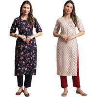 Tee Projekt Printed Crepe Kurti & Pant Set For Women Festival Wear For Women