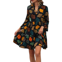 Leriya Fashion Viscose Rayon Western Above The Knee Women Party Dress (Lf-Wd1272_Black