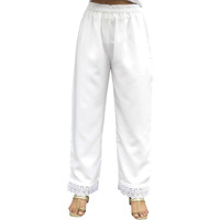 Varanga Women Lace Detailed Regular Palazzo White