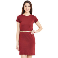 Miss Chase Womens Body Con Mini Dress (Mcpf13D01-08-143-05_Maroon_Large)