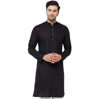 Lymio Men Kurta || Kurta For Men || Mens Cotton Blend Kurta || Long Slevee Kurta (Men-Kurta) (S, Black)