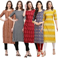 Pinkmint Women's Crepe Digital Print Straight Kurta (D-344-336-337-358-329_L)