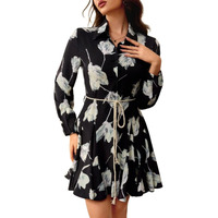 Leriya Fashion Women Fit And Flare Rayon Classic Above The Knee Dress (Lf-Wd1238_Black, Xl
