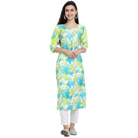 Pinkmint Womens Cotton Kurti's L Fancy Printed Kurta L Regular Home Wear L Printed Cotton Kurti (Pack Of 1) Sky