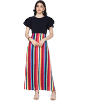 Oomph! Womens Western & Fusion Wear Midi Dresses For Women, Beach, Blue - Md133