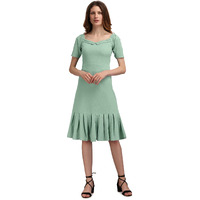 Purvaja Women's Polyester Blend Fit And Flare Knee-Length Dress (Ruby-367-Sage Green-Xl_Sage