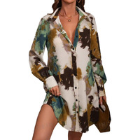 Litzo Stylish Short Dress For Women | One Piece Shirt For Women (L-79-L) Green