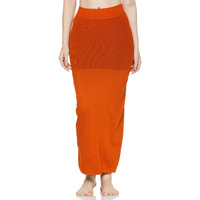 Zivame All Day Flared Mermaid Reversible Saree Shapewear - Persimmon Orange N Jet Black
