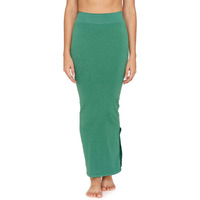 Zivame All Day Seamless Mermaid Saree Shapewear With Removable Drawcord |Shaping Petticoat- Green
