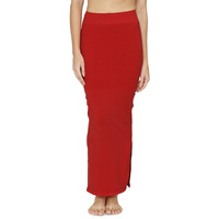 Zivame All Day Seamless Mermaid Saree Shapewear With Removable Drawcord |Shaping Petticoat- Tango Red