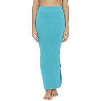 Zivame All Day Seamless Mermaid Saree Shapewear With Removable Drawcord |Shaping Petticoat- Turq Blue