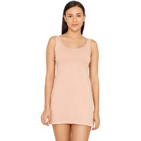 Zivame Knit Cotton Kurti Slip For Women - Roebuck Beige