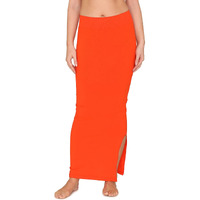 Zivame High Compression Slit Mermaid Saree Shapewear - Orange